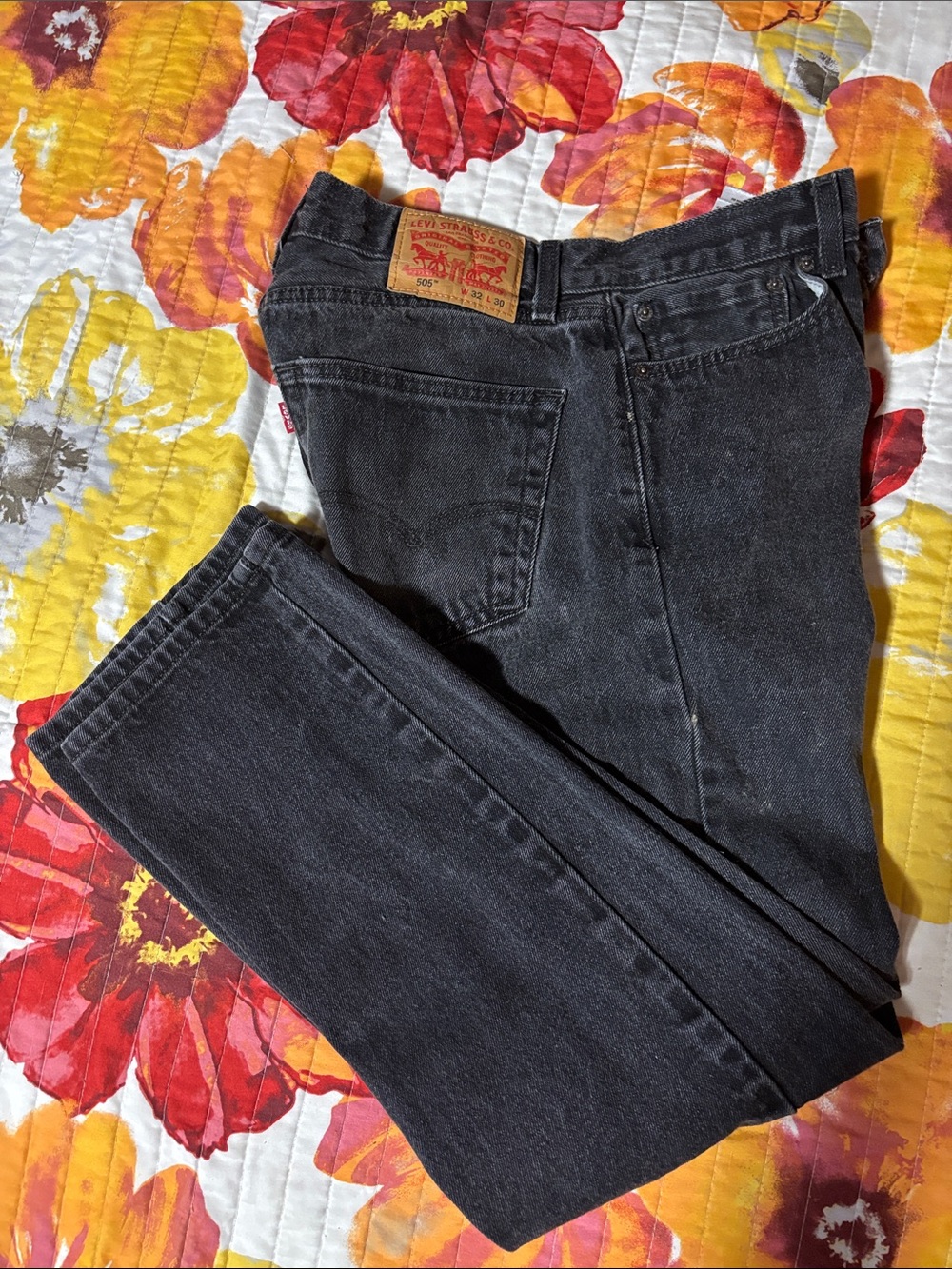Levi's Men's Washed Black Slim Straight Jeans - Picture 1 of 3
